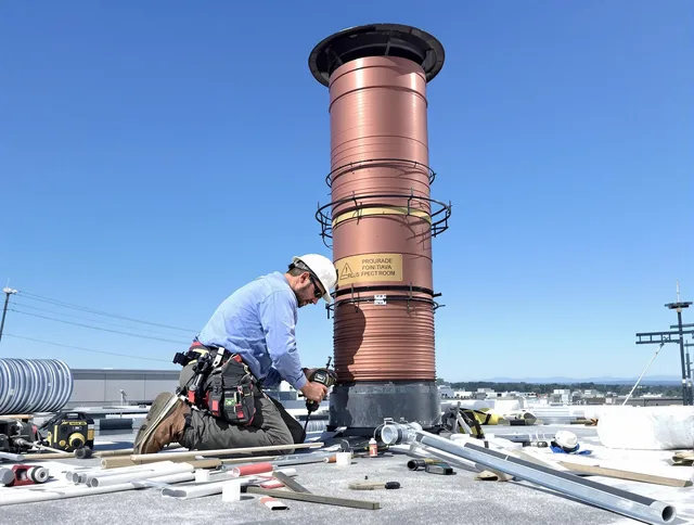 Installed chimney liner by Rock Hill Chimney Sweep in Rock Hill, SC