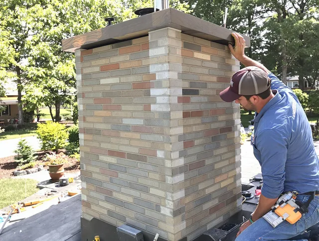 Rock Hill Chimney Sweep completing a modern chimney remodel in Rock Hill, SC