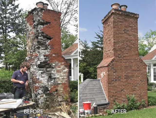Rock Hill Chimney Sweep performing a full chimney restoration in Rock Hill, SC