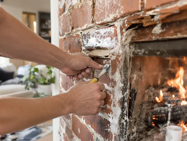 Routine fireplace repair by Rock Hill Chimney Sweep in Rock Hill, SC