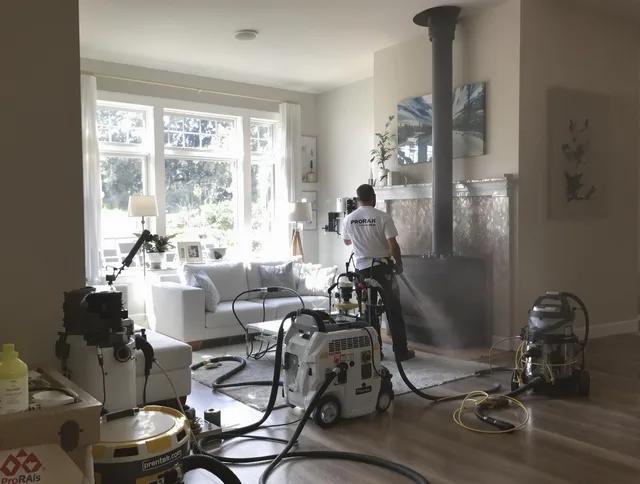 Soot removal service by Rock Hill Chimney Sweep for a fireplace in Rock Hill, SC